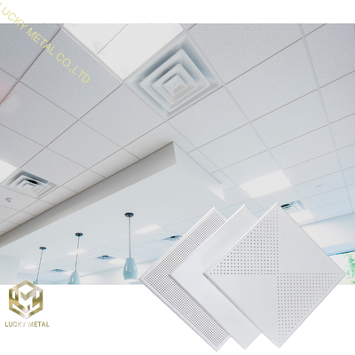 600*600 Aluminum Ceiling Panel Panel for Office Fireproof Durable Ceiling Solution Fire-Safe High-Quality Ceiling Tile