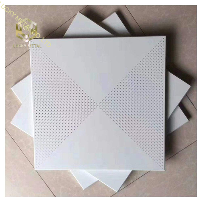 Full Set 600*600 Fireproof Aluminum Alloy Ceiling Tiles Perforated Ceilings for Office Basement Apartment for Engineering