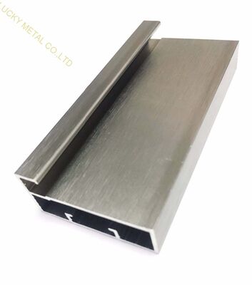 Brushed Aluminium Cabinet Door Edge Handle Profile