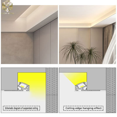 Plasterboard Aluminium Led Strip Profile 30 45 Degree Angle