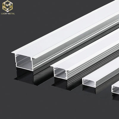 Linear Slot 6063 Aluminium Led Strip Profile Andoized Finish Customized