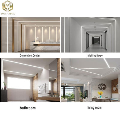 Linear Slot 6063 Aluminium Led Strip Profile Andoized Finish Customized