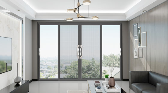 Hurricane Proof Aluminium Glass Sliding Doors 4 Tracks For Casement