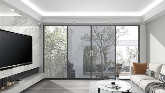 Hurricane Proof Aluminium Glass Sliding Doors 4 Tracks For Casement