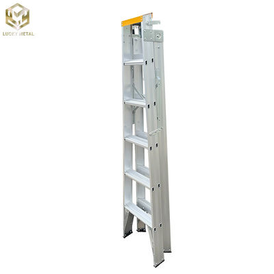 Multi-Position Aluminium Telescopic Ladder 3.5m For Construction With Tool Tray