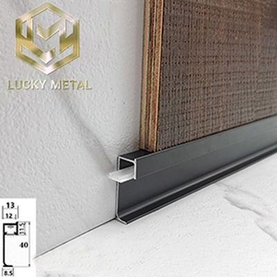 3mm Reinforced Aluminium Skirting Profile With Soundproof Core Layer