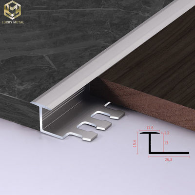 Custom Aluminium Edge Trim Profiles Extrusion For Aesthetic Ceramic Tile Transition