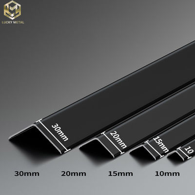 L Section Aluminium Edge Trim Profiles Right Angle For External Corner 10MM