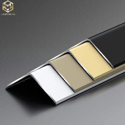 L Section Aluminium Edge Trim Profiles Right Angle For External Corner 10MM