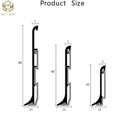 Brushed Metal Aluminium Skirting Trim Baseboards Extrusion Profile