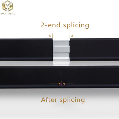 Brushed Metal Aluminium Skirting Trim Baseboards Extrusion Profile