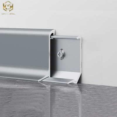 Brushed Metal Aluminium Skirting Trim Baseboards Extrusion Profile