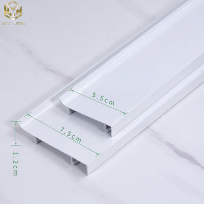T5 6063 Aluminum Floor Baseboard Skirting Profile Tile Trims 1.2mm Thickness