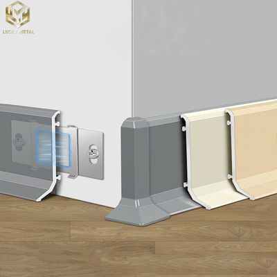 Extrusion Recessed Aluminium Skirting Profile Baseboards Electroplating Finish