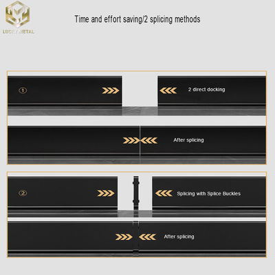 Anodized Kitchen Aluminium Skirting Contemporary Skirting Boards Customized