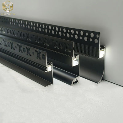 Anodizing LED Aluminium Skirting Profile Board 50mm Customized