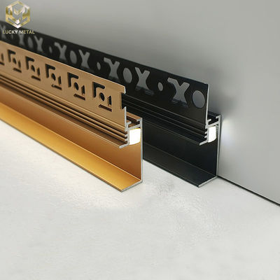 Anodizing LED Aluminium Skirting Profile Board 50mm Customized