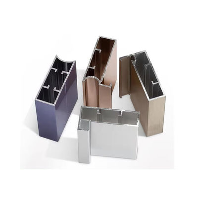 Extrusión del marco de la puerta del armario de aluminio de titanio dorado