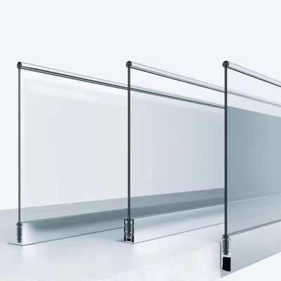 Extruded Aluminium Glass Balustrade Exterior Commercial Fencing