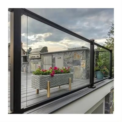 20mm Tempered Glass Balustrade Aluminium Channel Systems