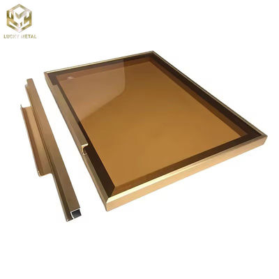 Perfiles de marcos de puertas de aluminio de vidrio para gabinete de cocina o gabinete de vino
