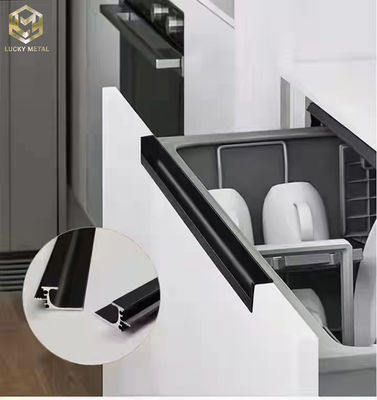 Long Drawer Hardware Kitchen Profile Handle Sliding Long Wardrobe Pull Concealed Cabinet Door Handle Aluminium