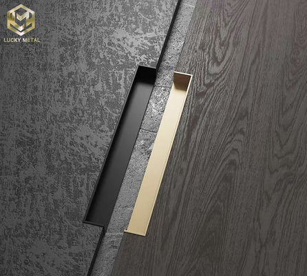 Furniture Hidden Kitchen Cabinet Handle G Shape Aluminum Profile Handle