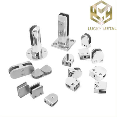 Stainless Pool Fencing Rectangle Glass Railing Spigot Standing Glass Clamp