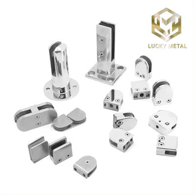 304 Stainless Steel Glass Accessories Fittings For Connecting Stair Railings