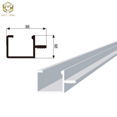 Kitchen Cabinet Aluminum Alloy Door Profiles Frame Anodizing Aluminium Profile Extrusion With Custom F Handles