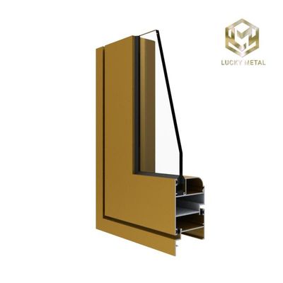 Brushed Titanium Finish Aluminium Door Frame Profile Premium Architectural Aesthetics