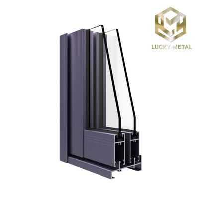 Weatherproof Thermal Break Aluminium Door Frame Profile With Multi-Chamber Design