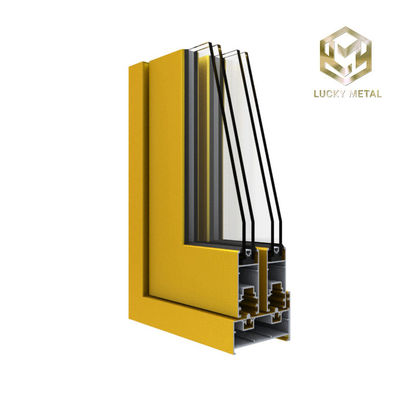 Powder Coated Aluminium Door Frame Profile With Multi-Chamber Design