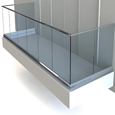 Frameless Aluminum Glass Fence System Weatherproof Low Maintenance