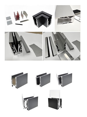 Paneles de cercas de aluminio de vidrio de seguridad templado con marco antirruja