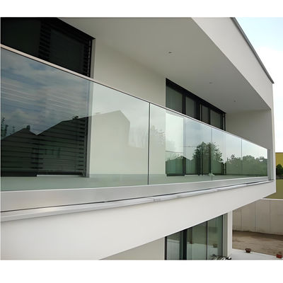 1.5m Height Aluminum Frameless Fence Panels For Terrace Or Rooftop