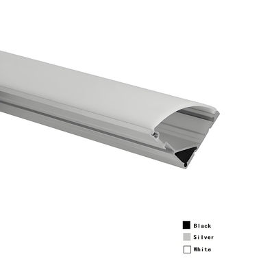 Surface Mount Aluminum LED Strip Housing 10W/M Black / Silver For Commercial