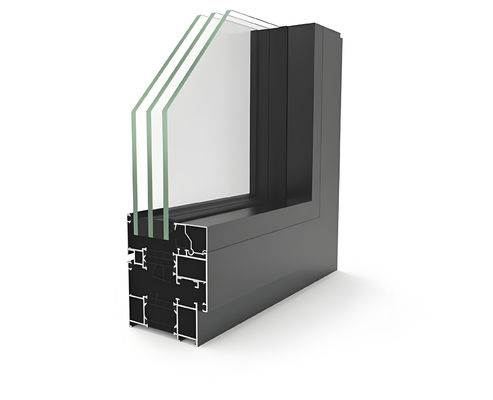 6063-T5 Aluminium Door Frame Profile With Reinforced Corner Joints