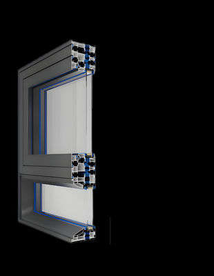 Slim 25mm Aluminium Door Frame Profile For Glass Partition Systems