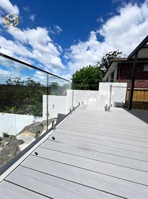 Low-Maintenance Aluminum Glass Stair Fence With Child Safety Lock