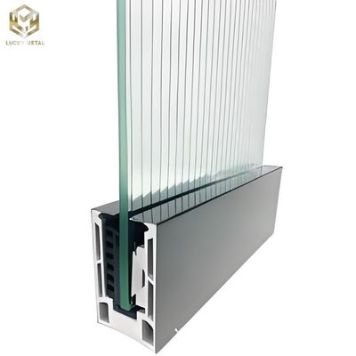 Frameless Tempered Glass Aluminum Fence Panels Modern Slim Profile