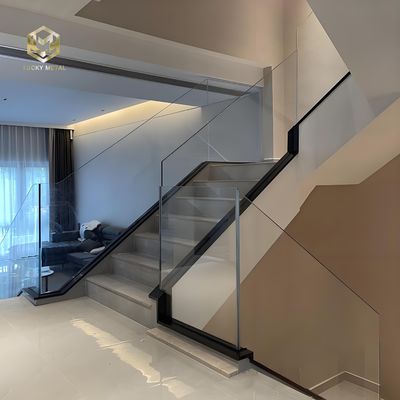 Tempered Glass Rustproof Aluminum Framed Fence System With Secure Locking