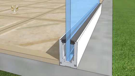 Powder-Coated Durable Aluminum Glass Fence Panels For Poolside Safety