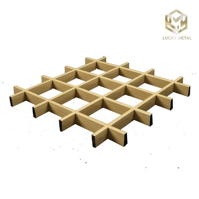 Modern Mall Hall Supermarket Aluminum Grid Ceilings Open Cell Metal Grille Ceiling Designs Suspended Ceiling