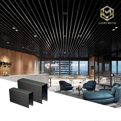 Factory Outlet Aluminum Wood Baffle Ceilings System Metal Decorative Suspended Ceiling