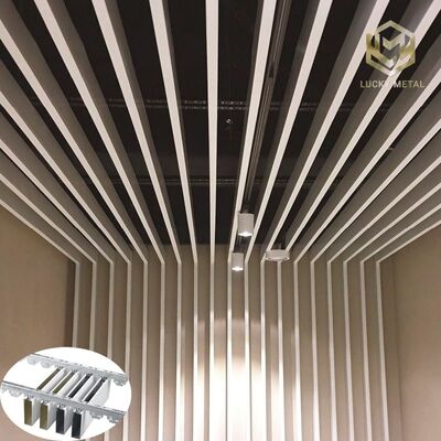 OEM Suspended Metal Wood aluminum metal ceilingTiles For Office Buildings