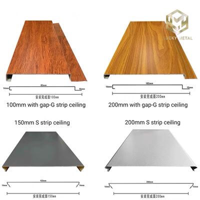 American Style Wood-Grain Aluminum Gusset Plates | Integrated Ceiling for Kitchen/Balcony Bathroom with Grid Tile Design