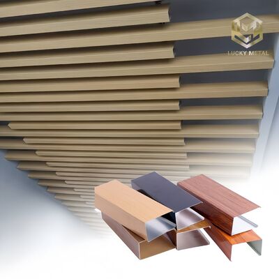 Profil d'aluminium Baffle métallique plafond suspendu Baffle perforé plafond de tuiles ventilées