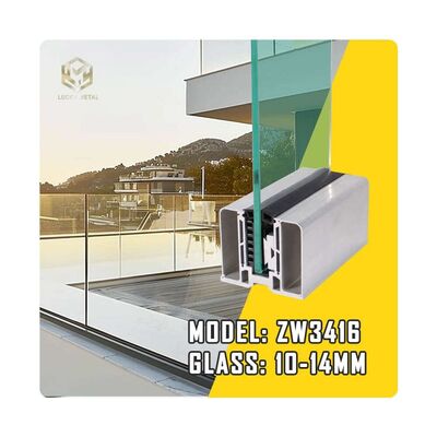 Residential Temporary Fence Tempered Glass Railings Stainless Steel Balustrade Post Aluminium Enclosure Aluminum Fencing Safety for Hotel