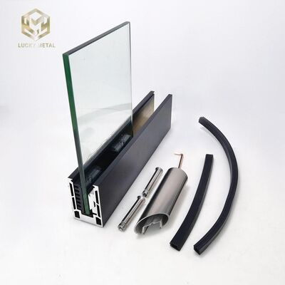 Conceptions de canaux en U en aluminium pour balcons sans cadre, escaliers, piscines, garde-corps en verre, balustrades et mains courantes